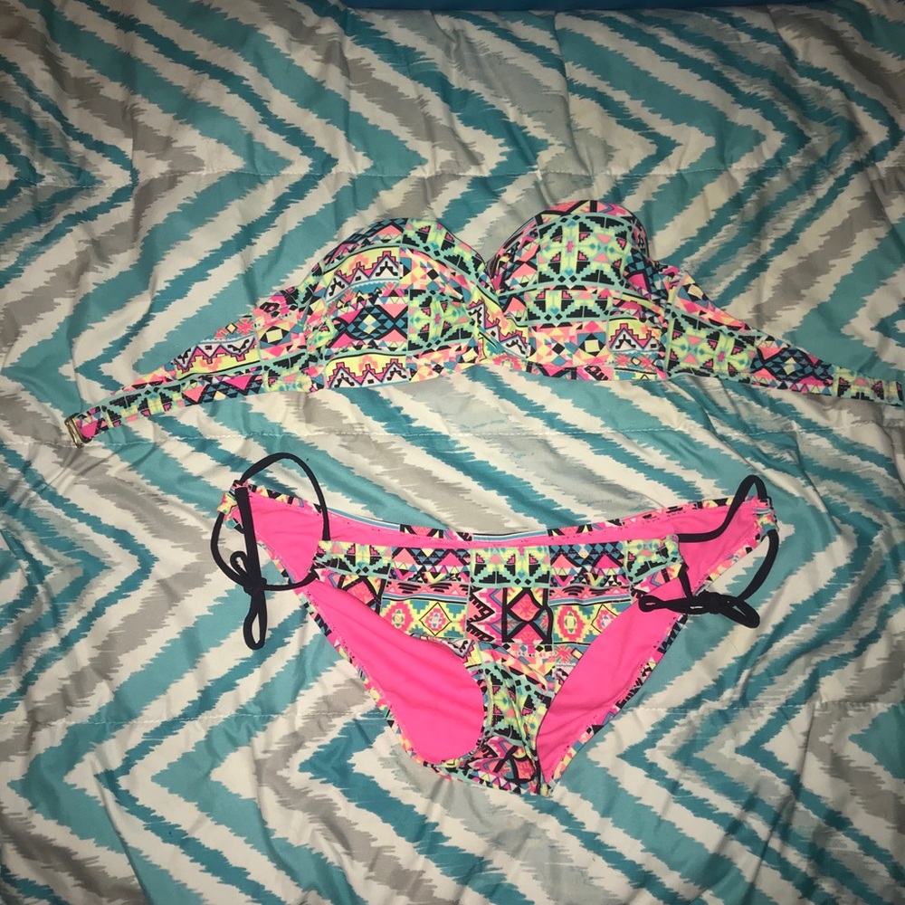 Neon abstract bikini